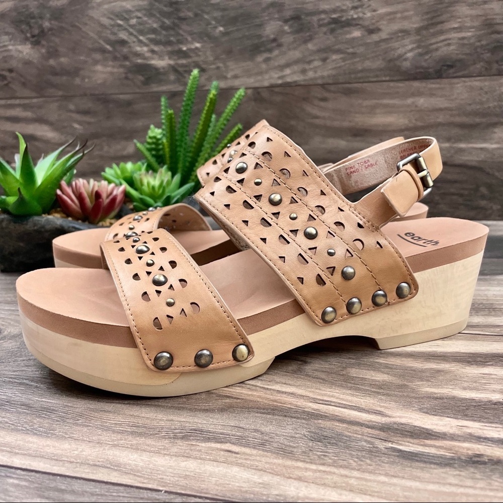 ❌SOLD OUT❌NIB Earth Pine Toba Slingback Studded Clog Sandal - Picture 4 of 11
